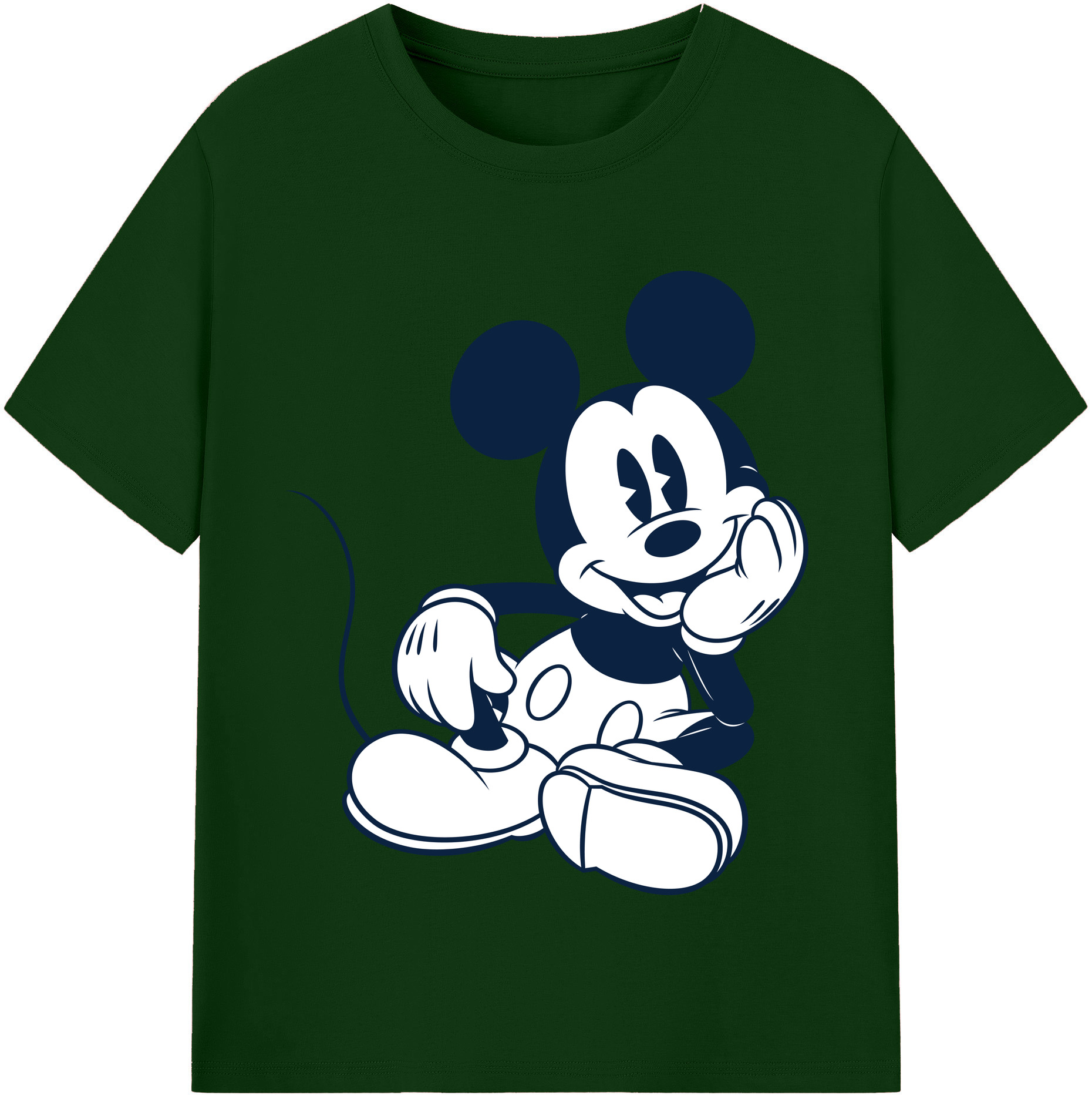 （画像用） ミッキーマウス Mickey Mouse 綿100％半袖Tシャツ（フロントプリント）